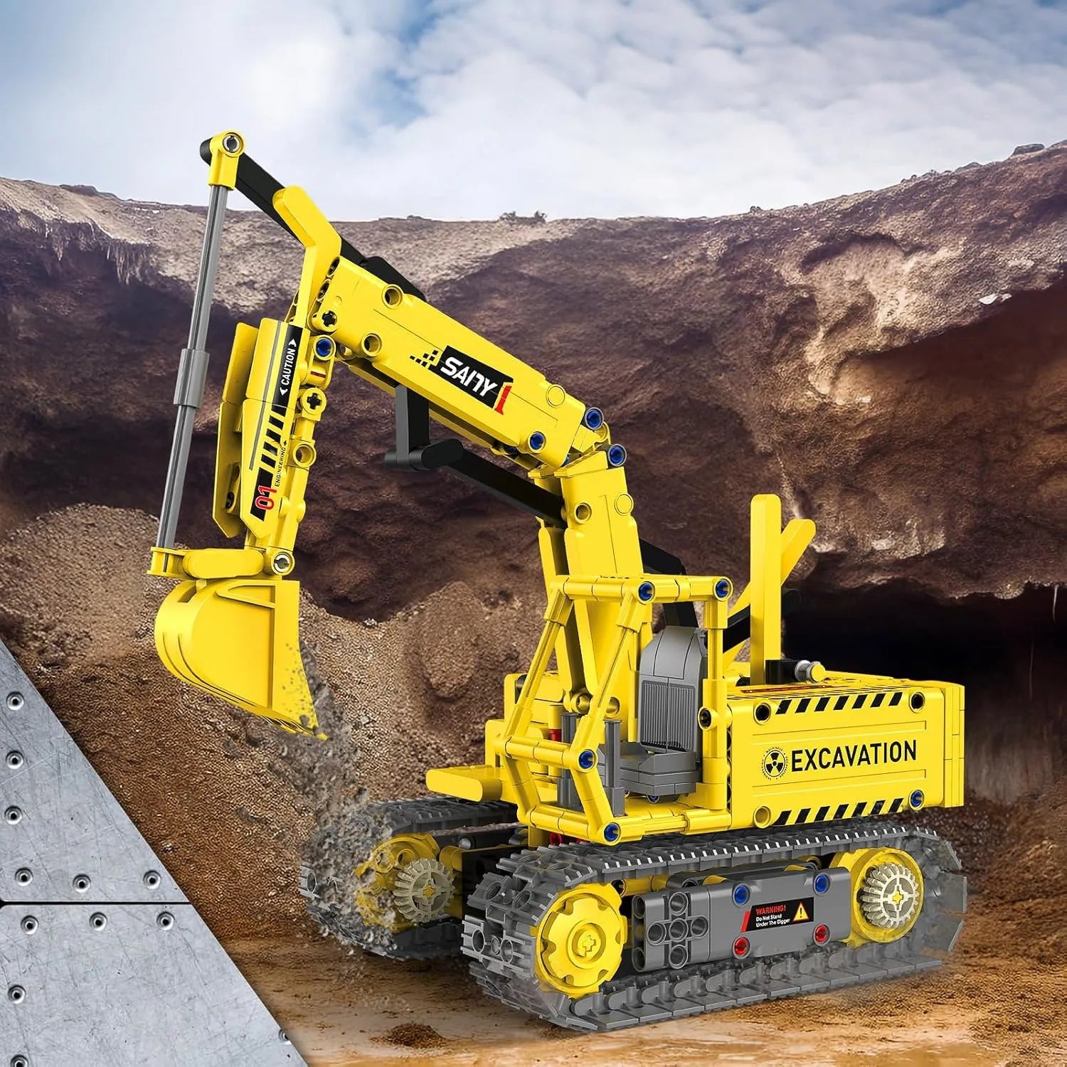 5 Carros de Construção Motorizados em 1 (555 peças)