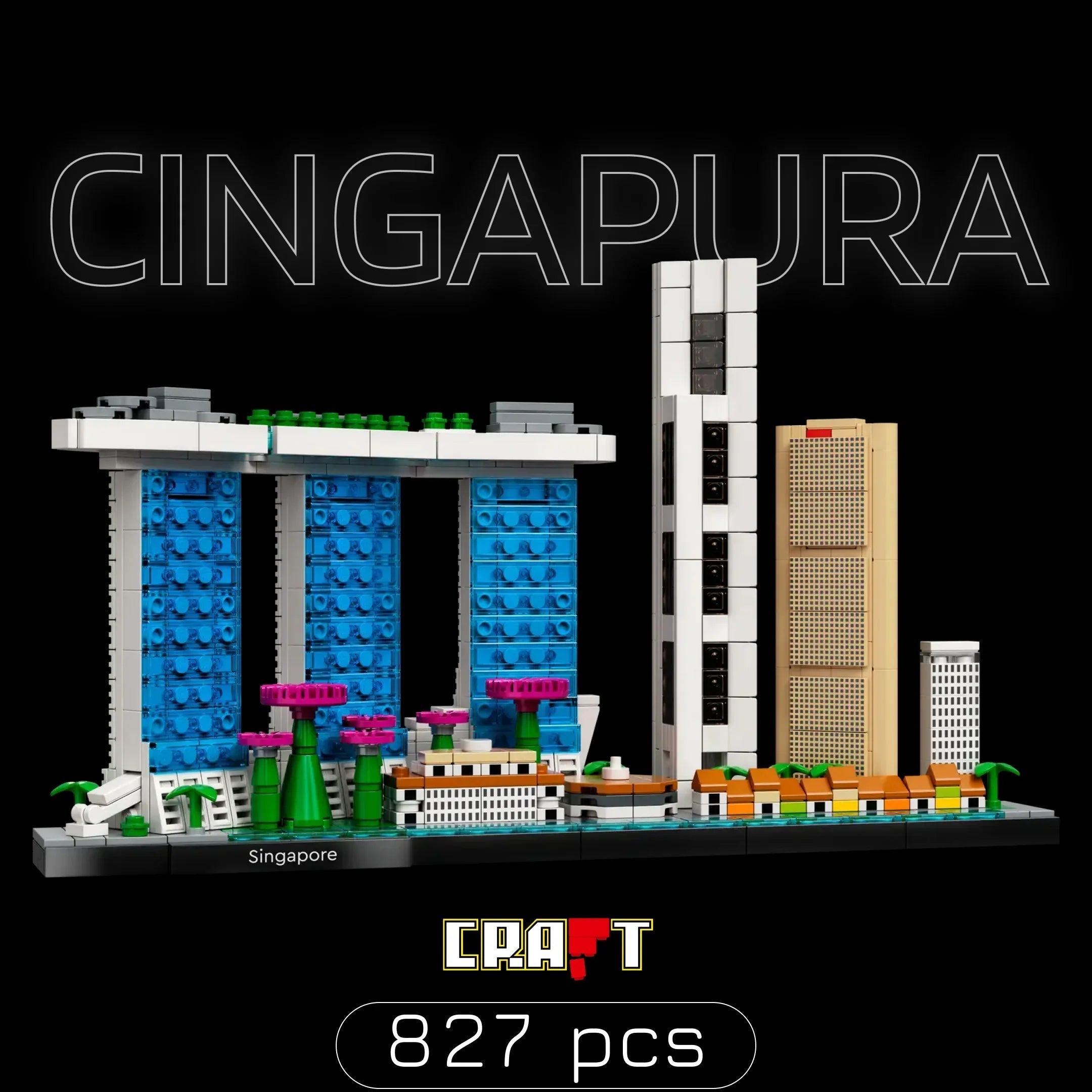 Cidade de Cingapura (827 peças)