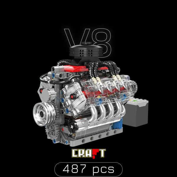 Motor V8 (487 peças)