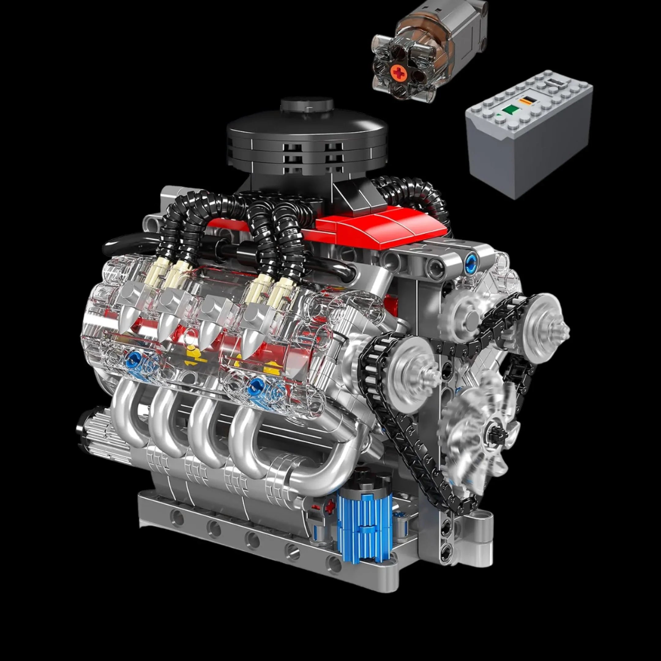 Motor V8 (487 peças)