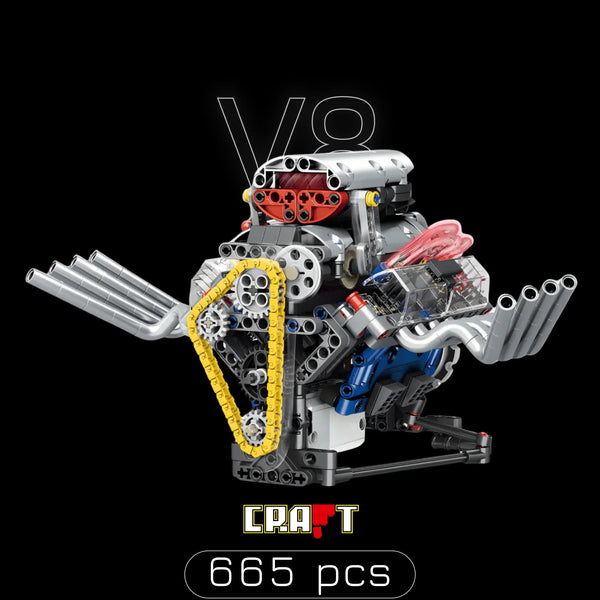 Motor V8 (665 peças)