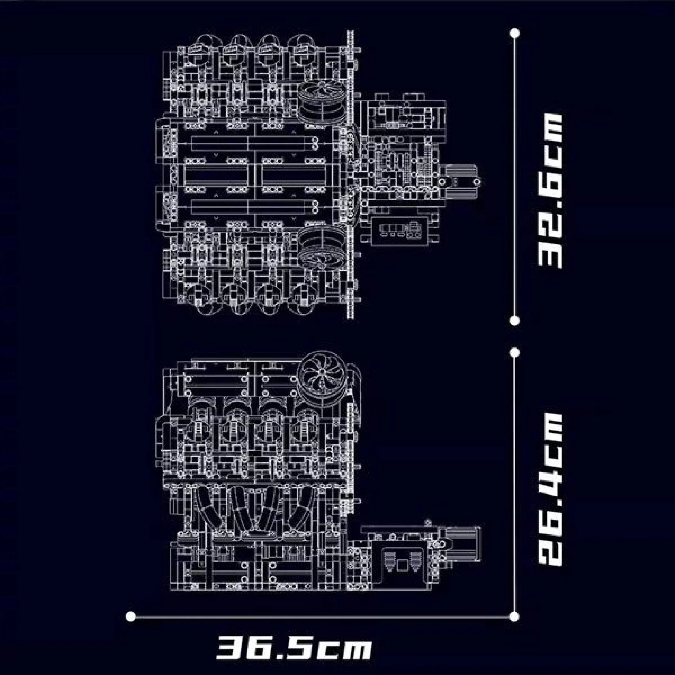 Motor V8 (2718 peças)