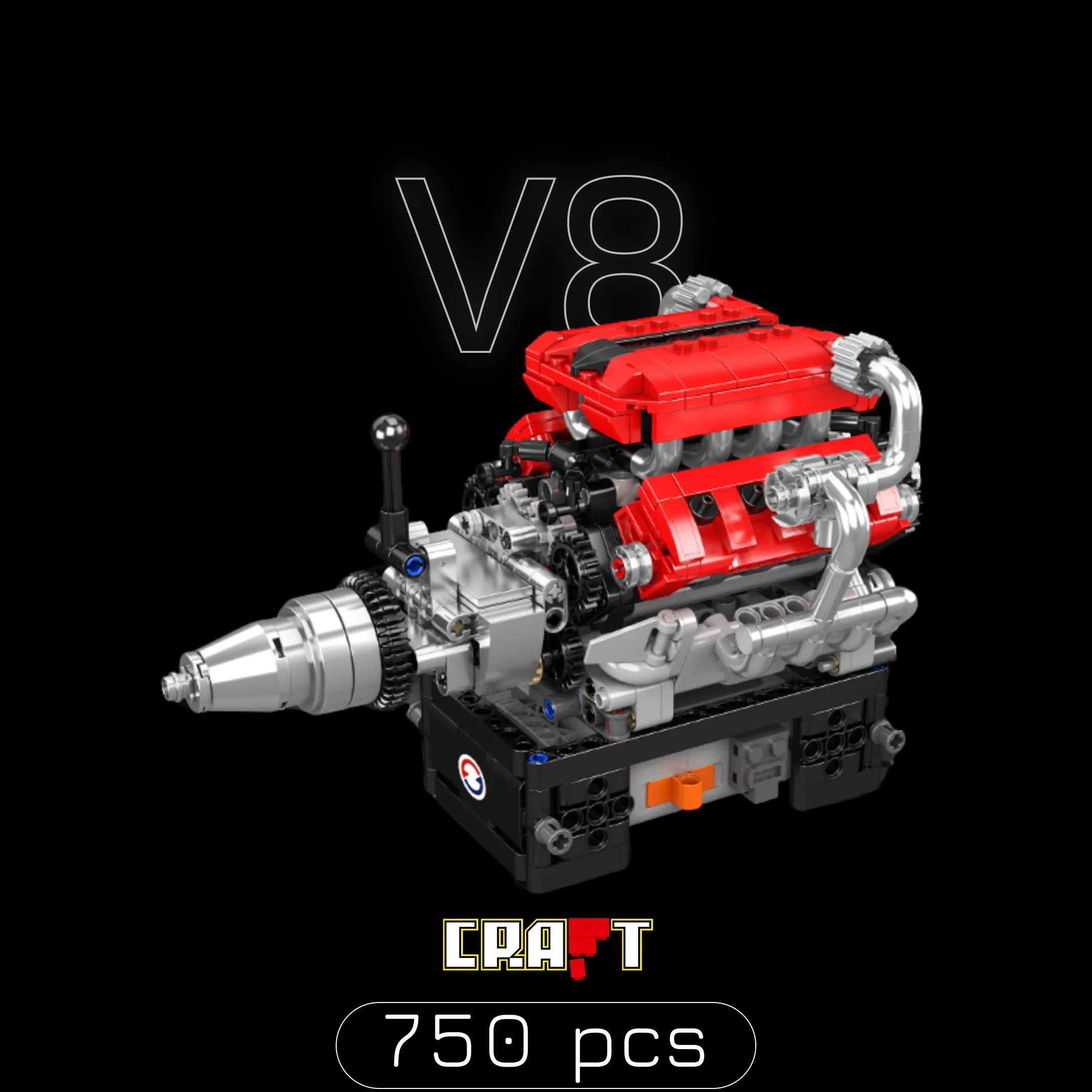 Motor V8 (750 peças)