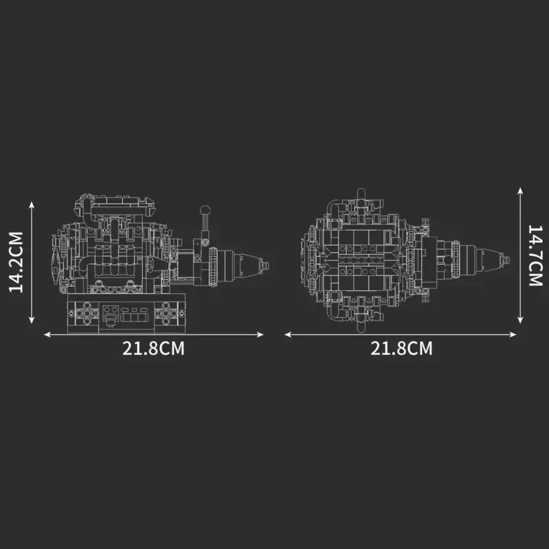 Motor V8 (750 peças)