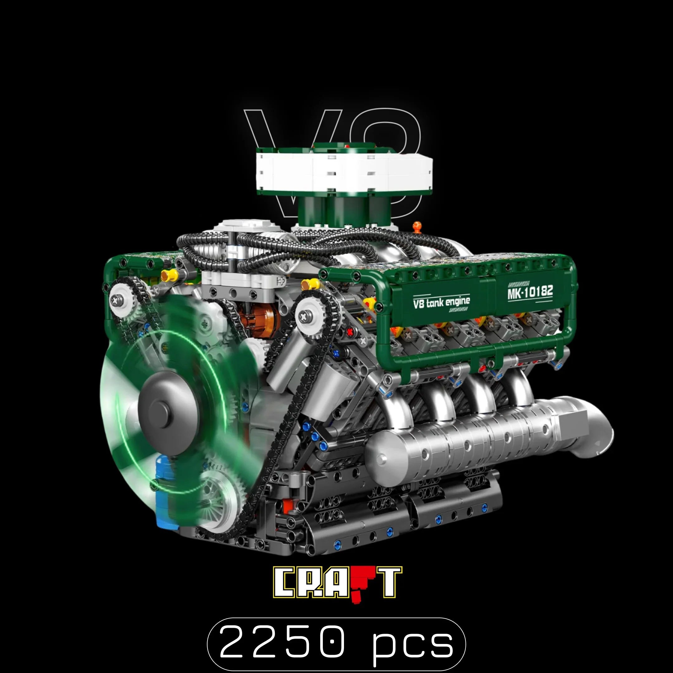 Motor V8 (2250 peças)