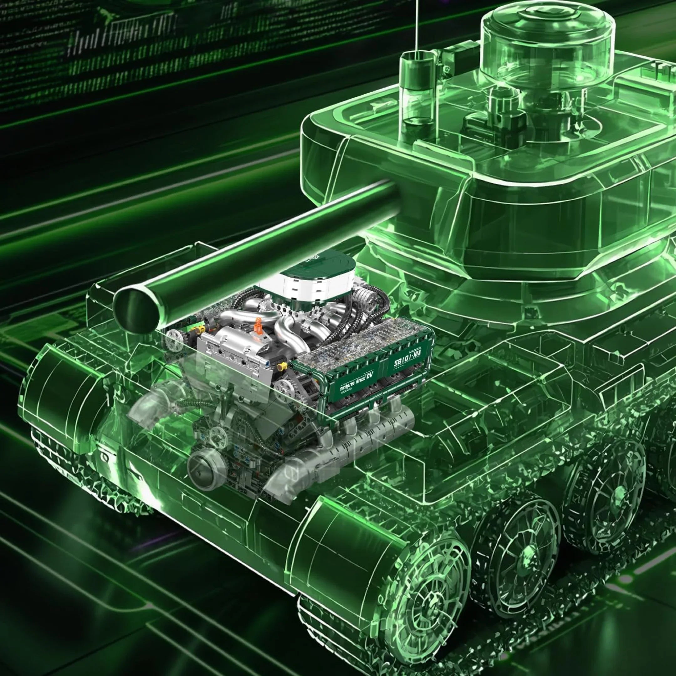 Motor V8 (2250 peças)