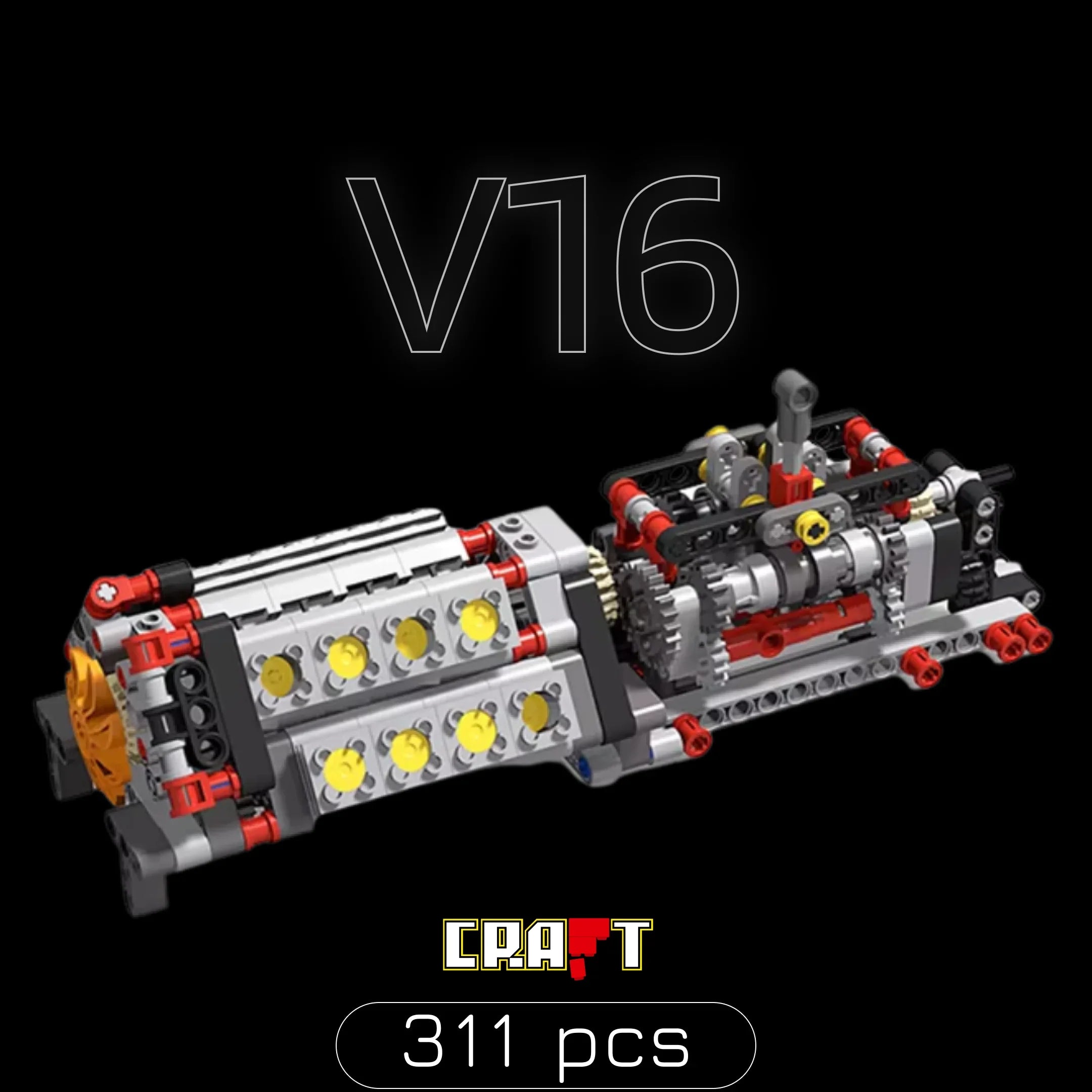 Motor V16 (311 peças)