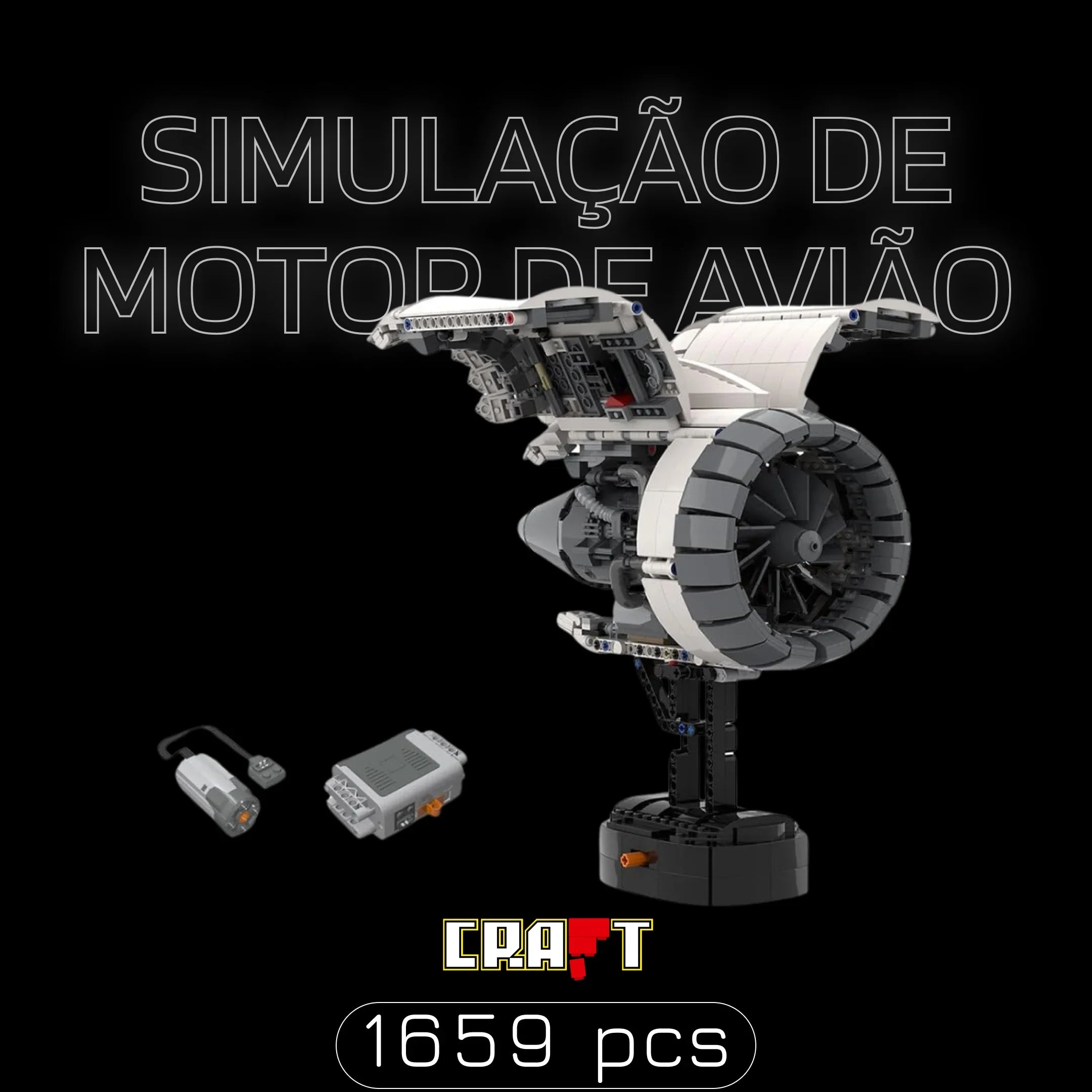Motor de Avião (1659 peças)