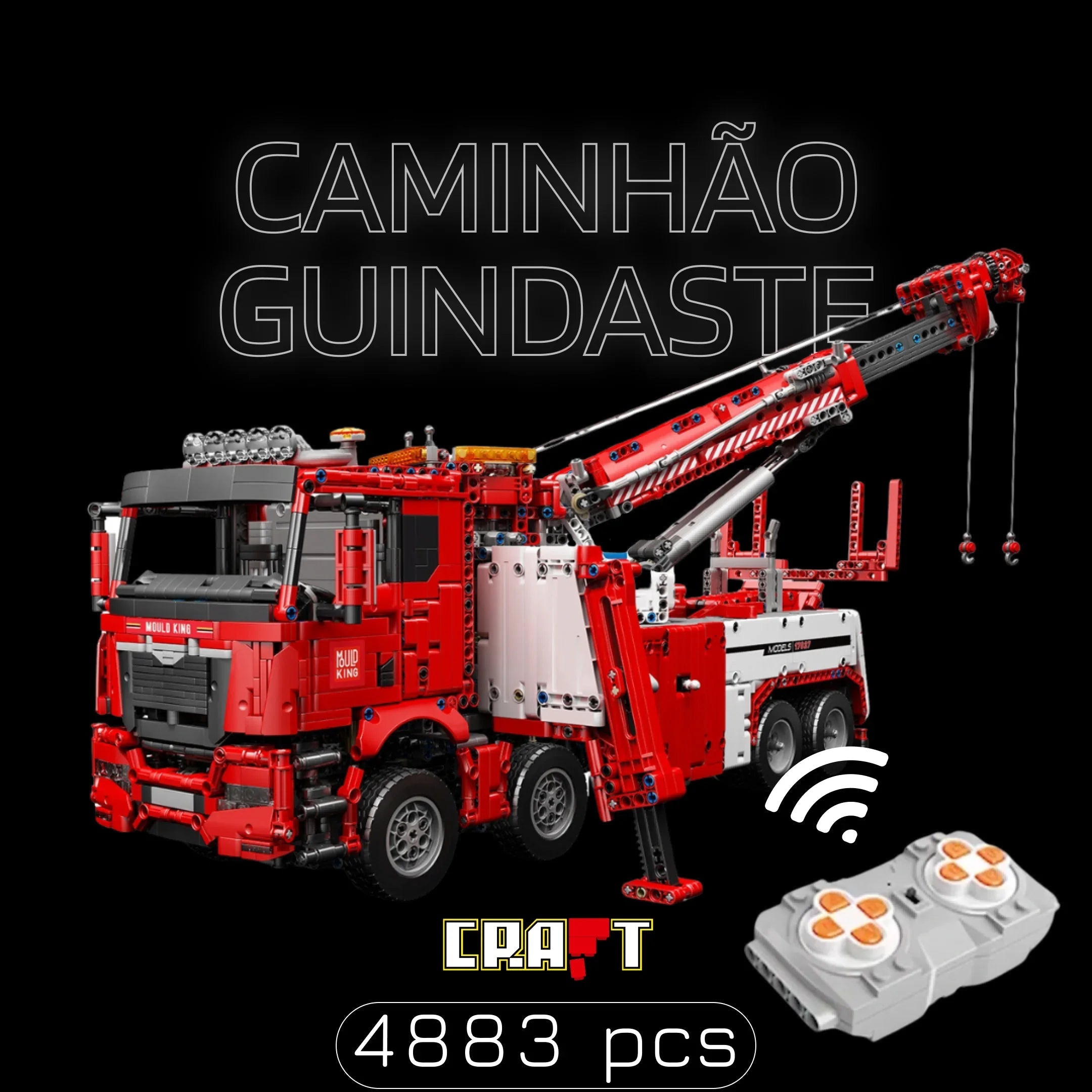 Caminhão Guincho Vermelho (4883 peças)