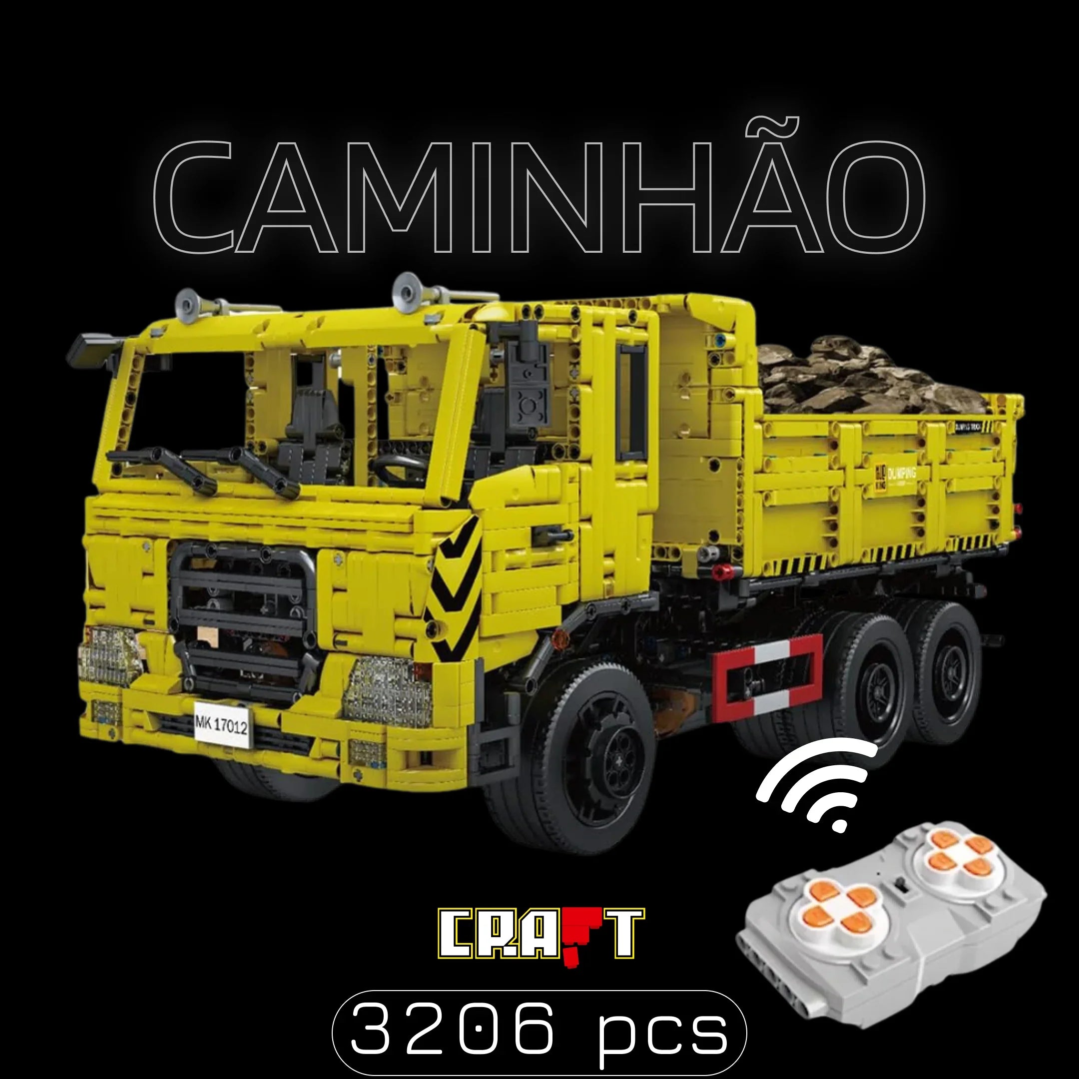 Caminhão Caçamba Tridirecional (3206 peças)