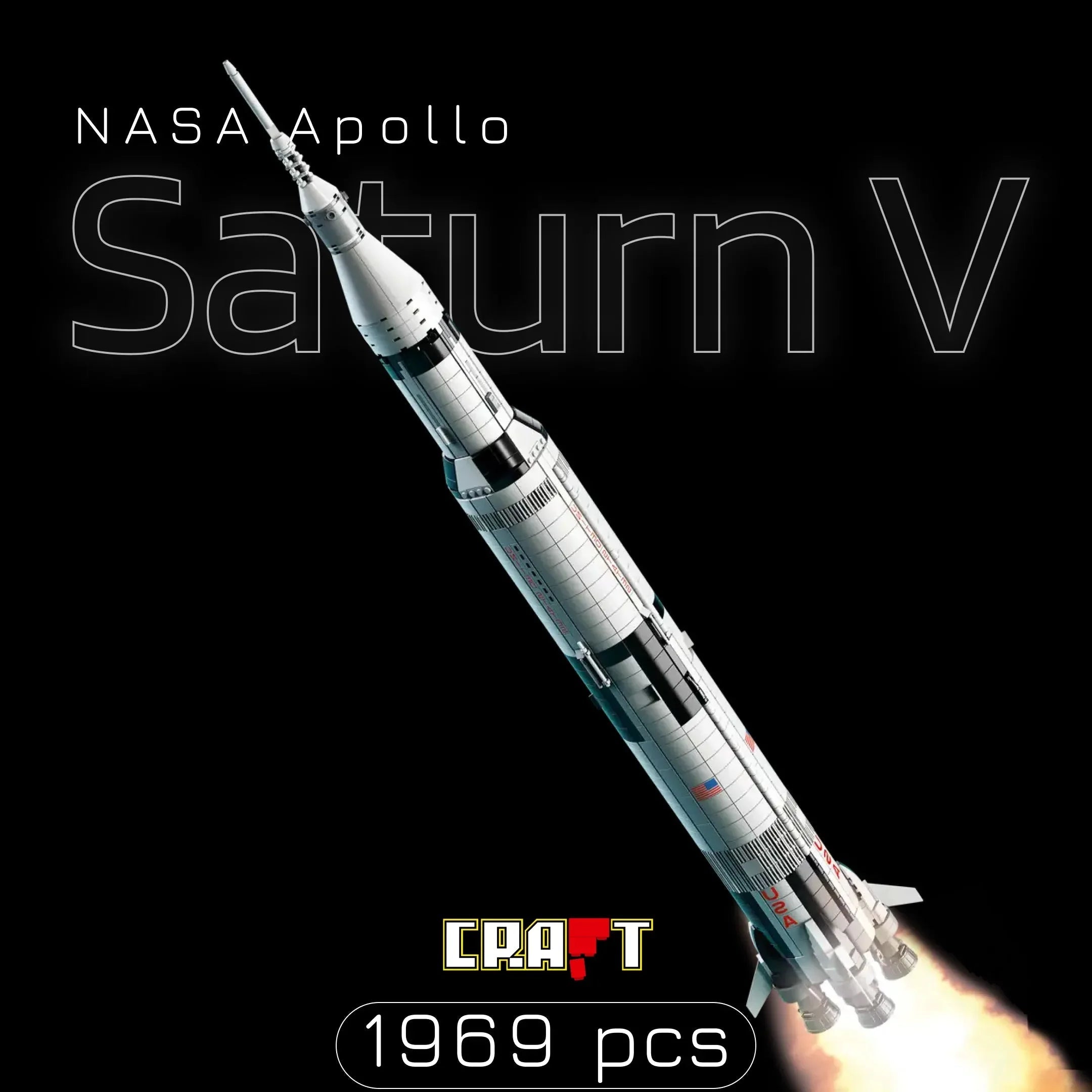 Apollo 5 - NASA AS-204 Saturno V (1969 peças)