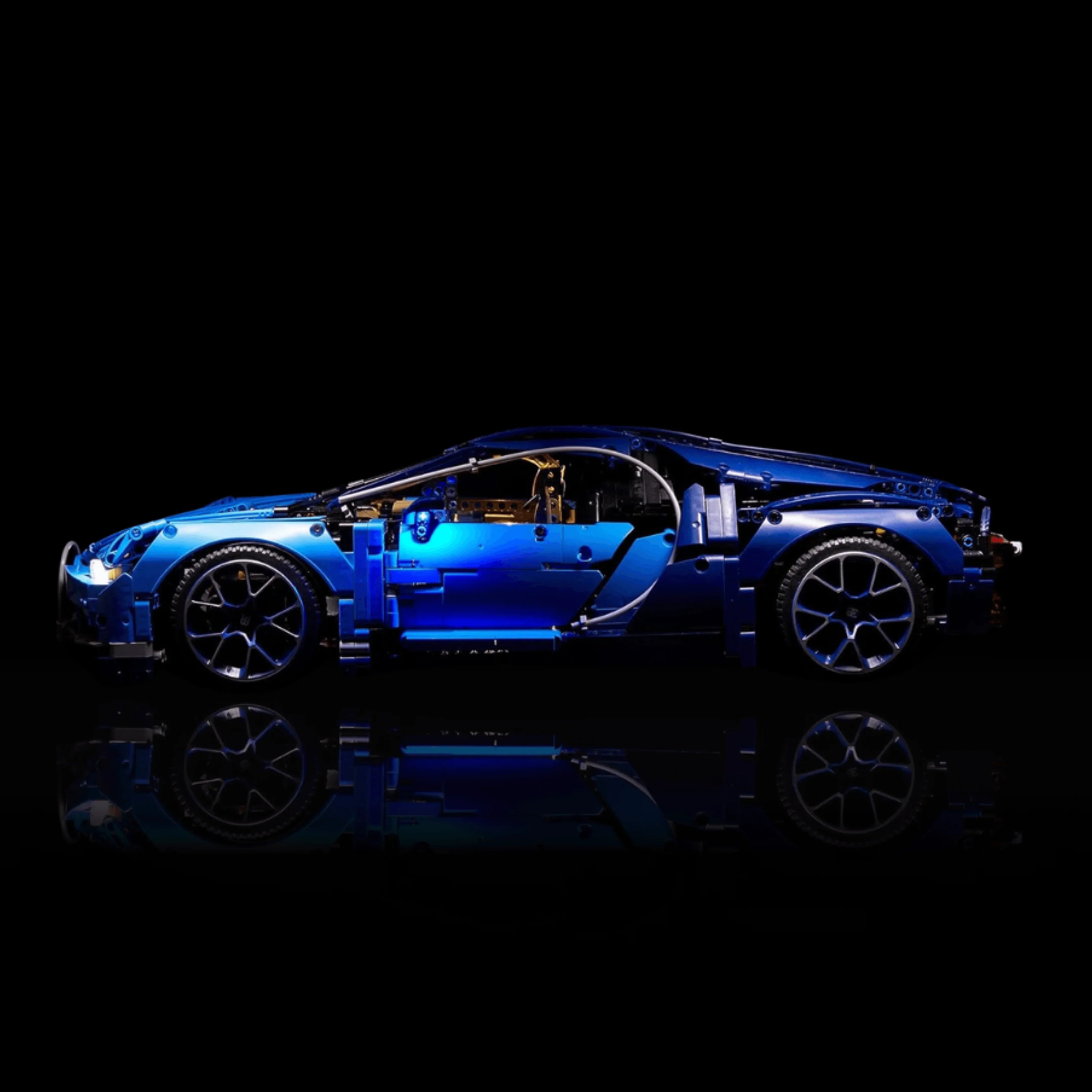 Bugatti Chiron Azul (3599 peças)