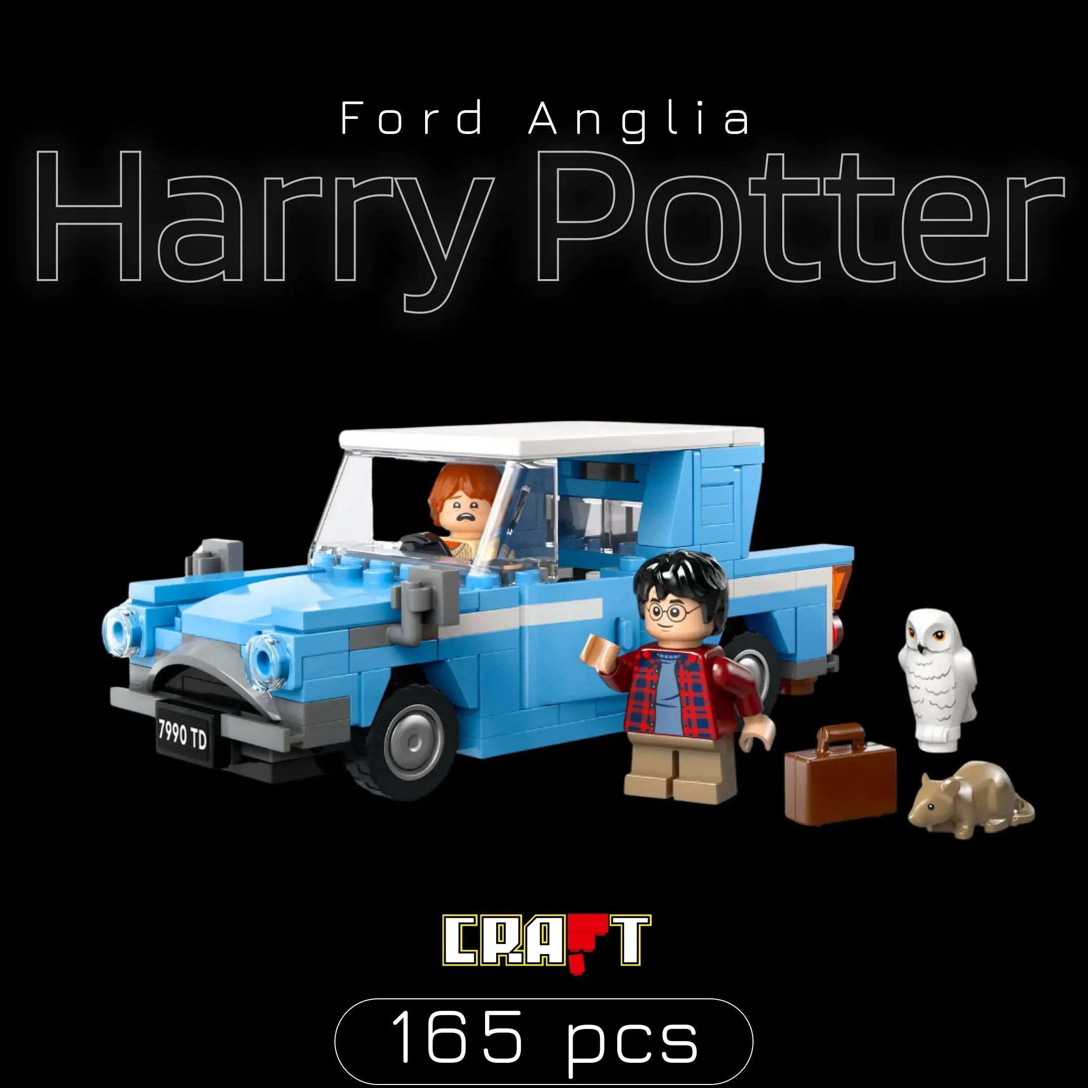 Ford Anglia voador do Harry Potter (165 peças)