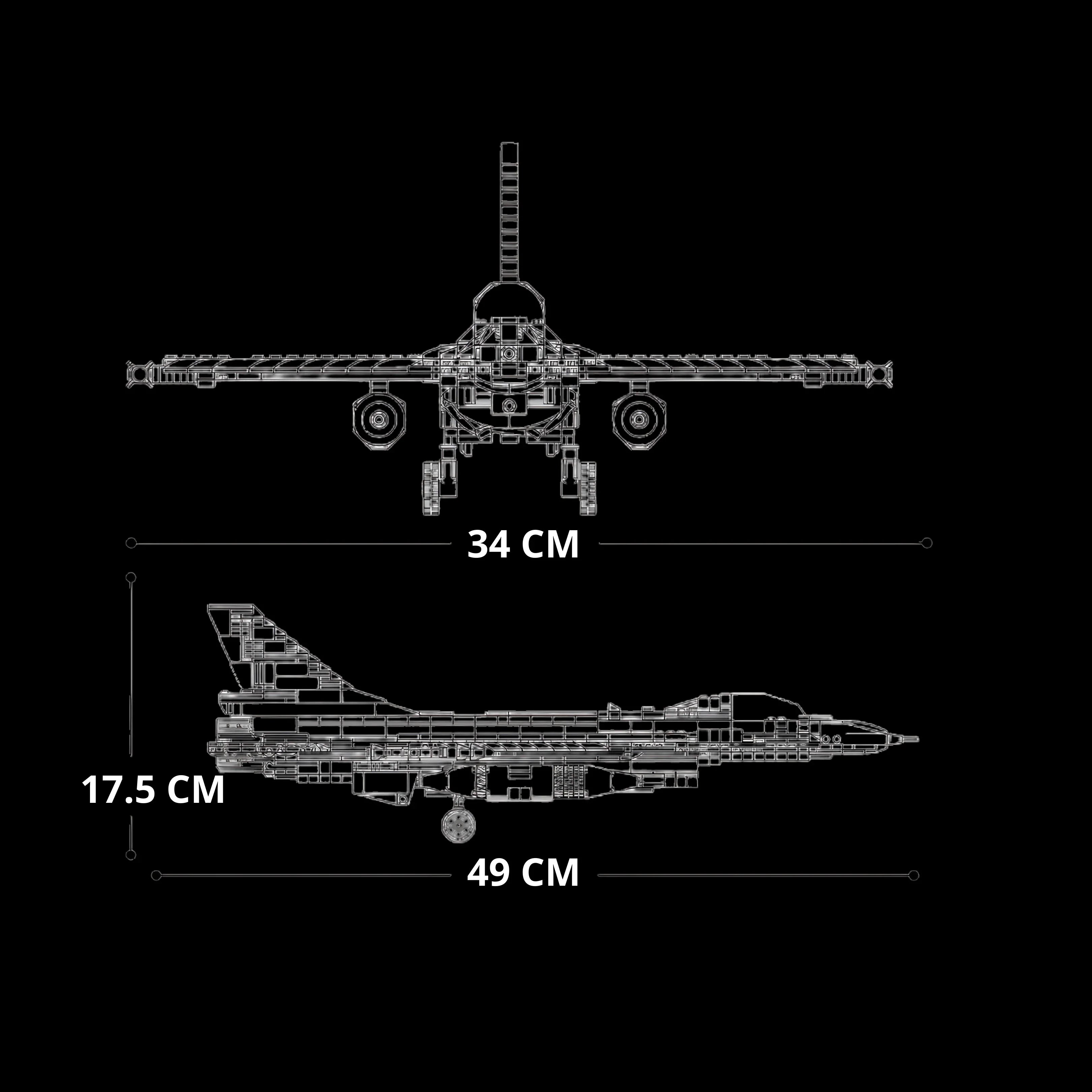 Caça F-16 (1427 peças)