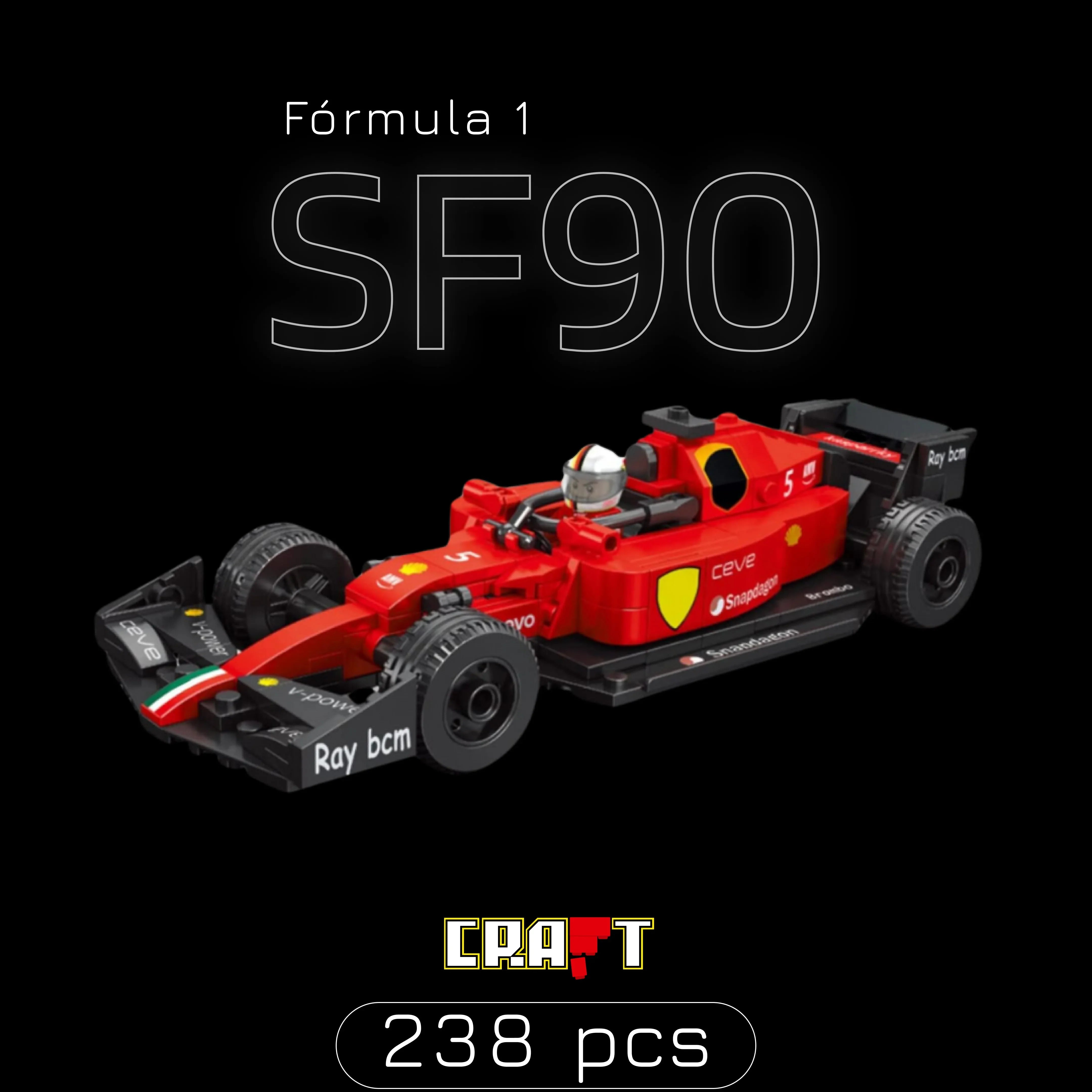 Fórmula 1 - Ferrari SF90 F1 (238 peças)