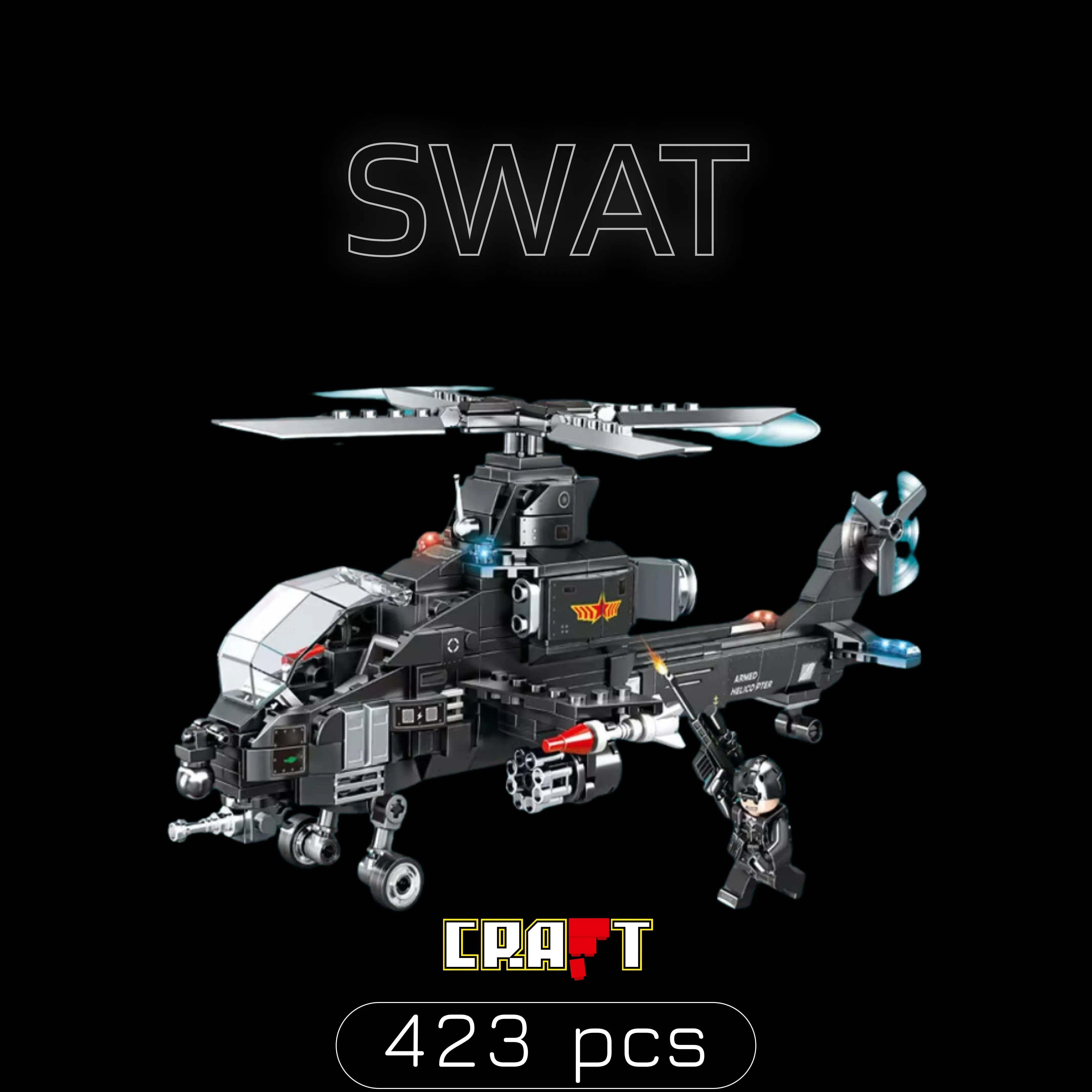 Helicóptero SWAT (423 peças)