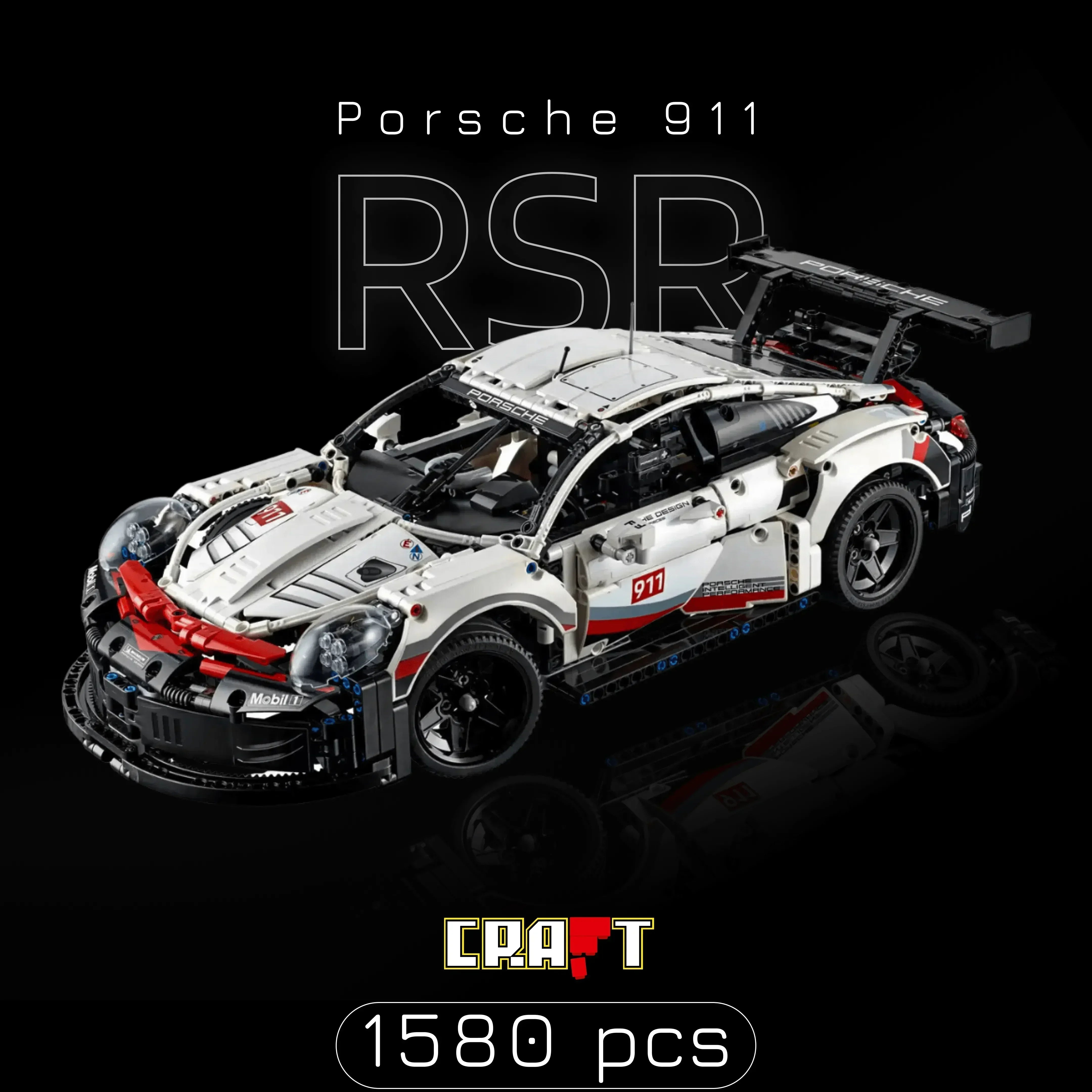 Porsche 911 RSR Branco (1580 peças)