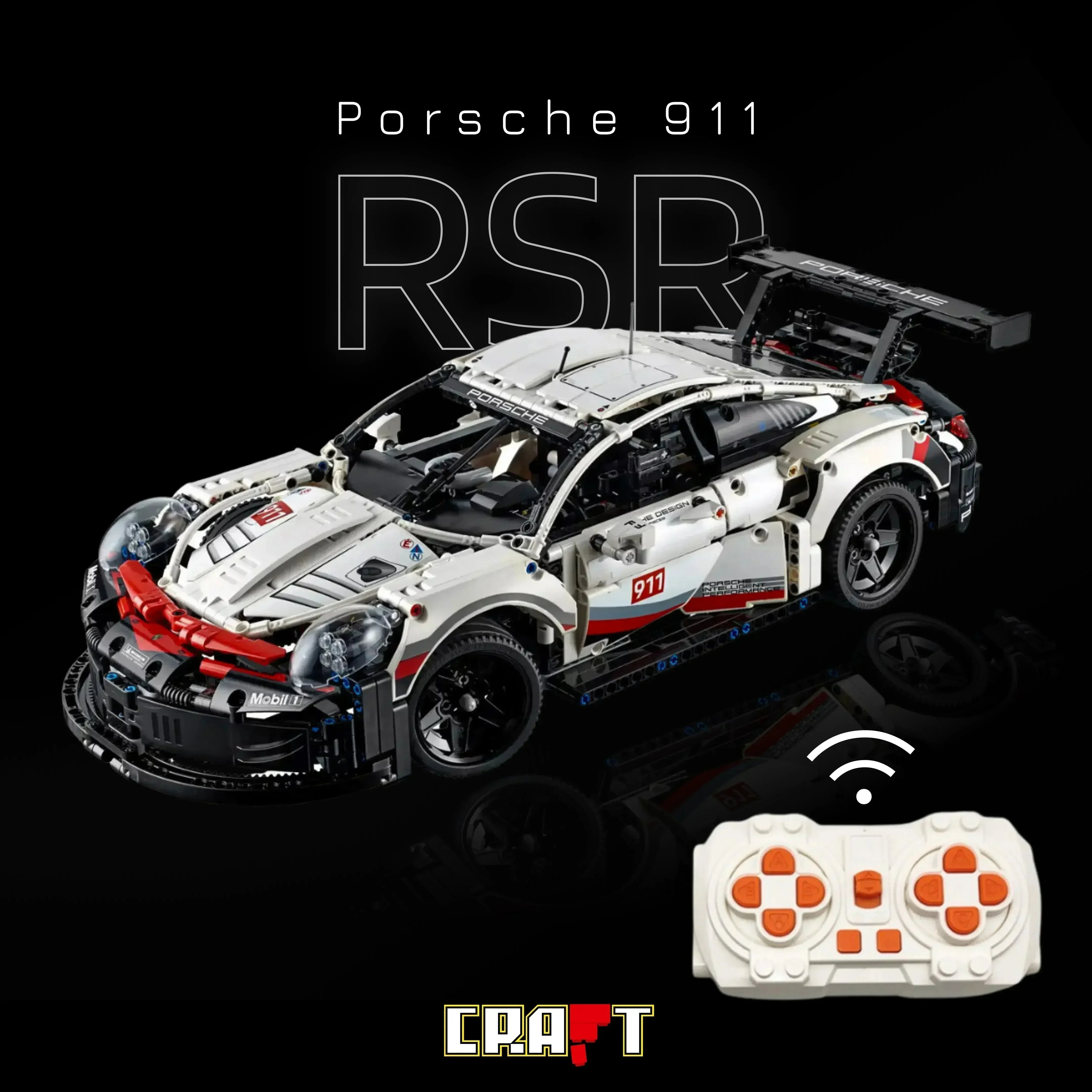 Porsche 911 RSR Branco (1580 peças)