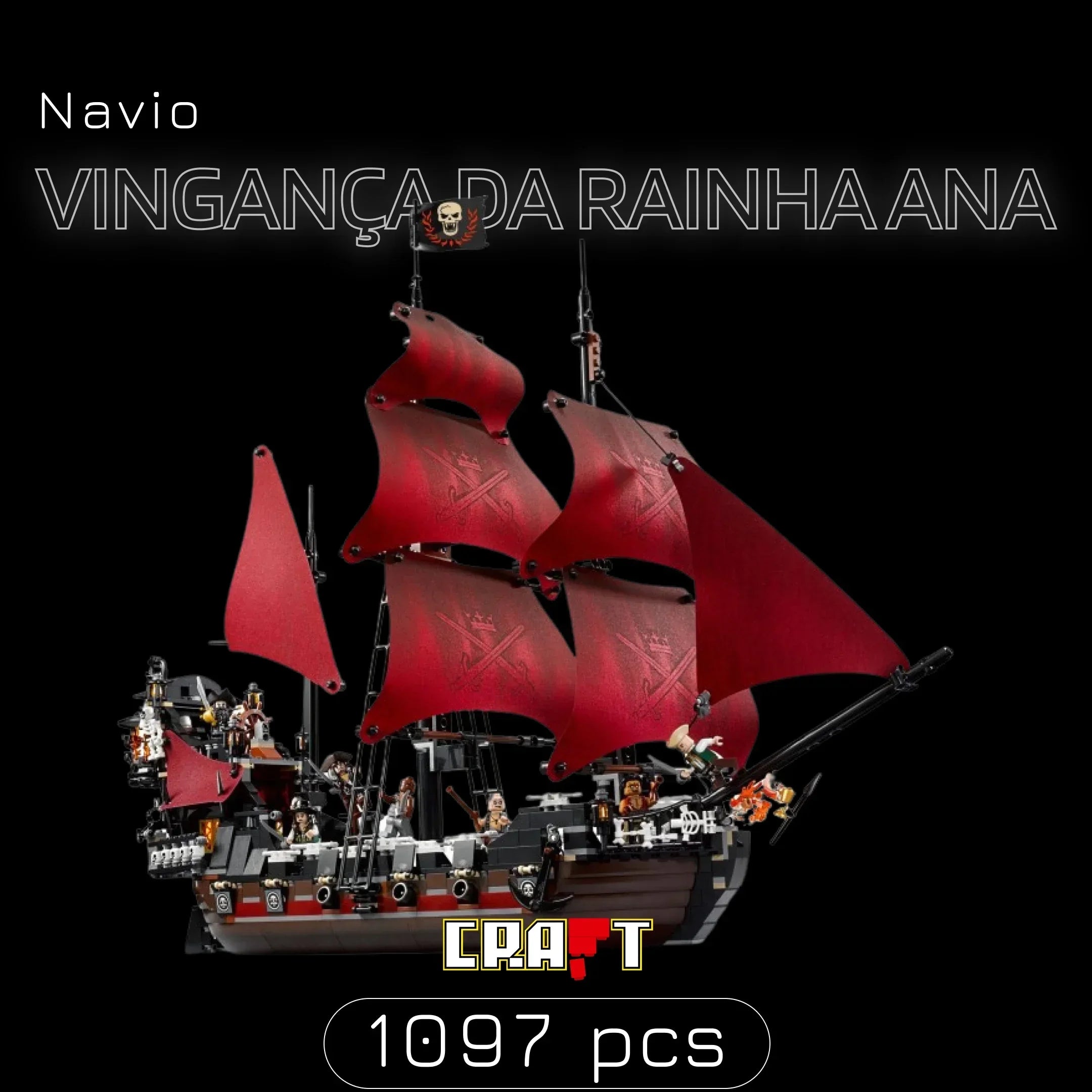 Navio Vingança da Rainha Ana (1097 peças)