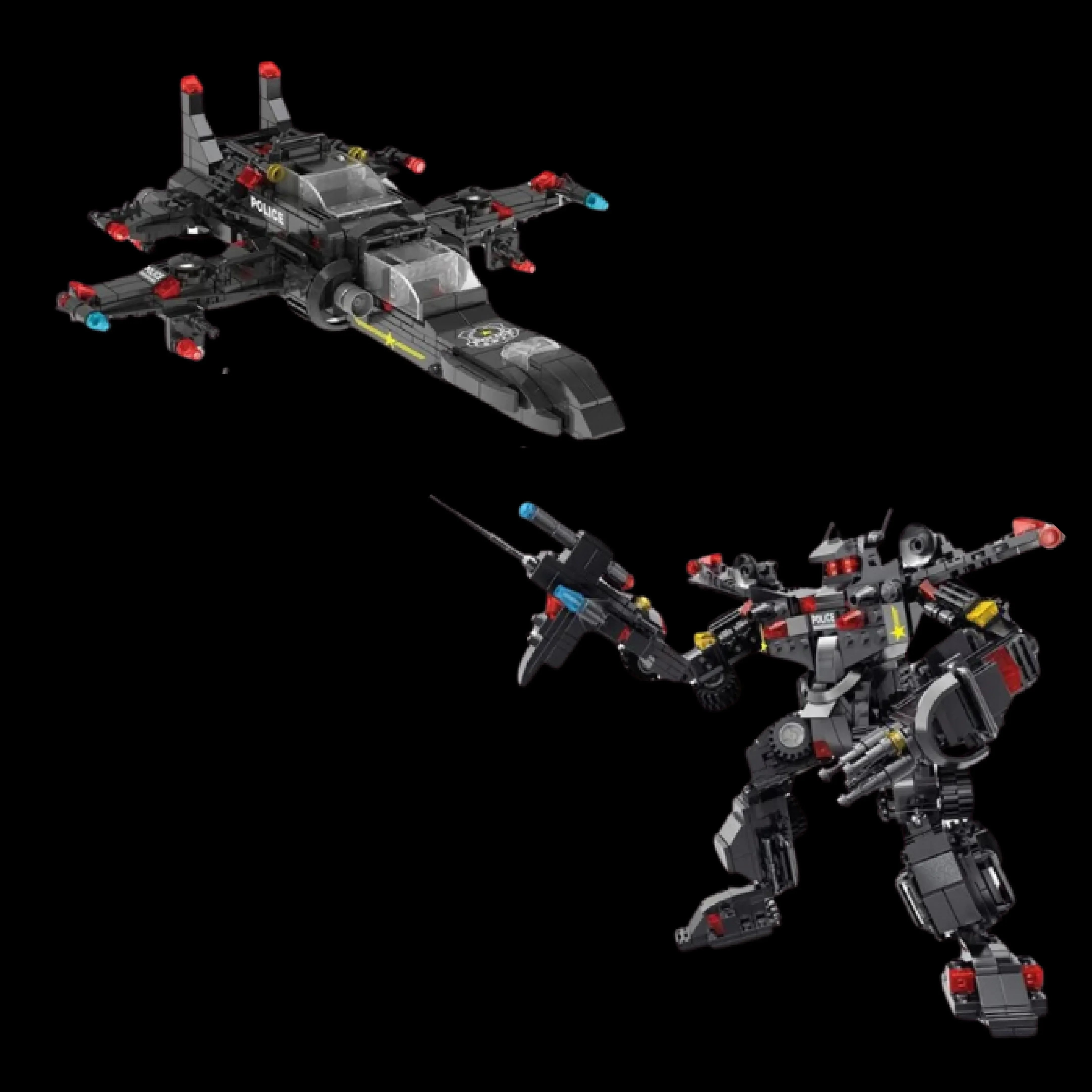 Transformers, Helicóptero e Caminhão - 8 Brinquedos em 1 (486 peças)